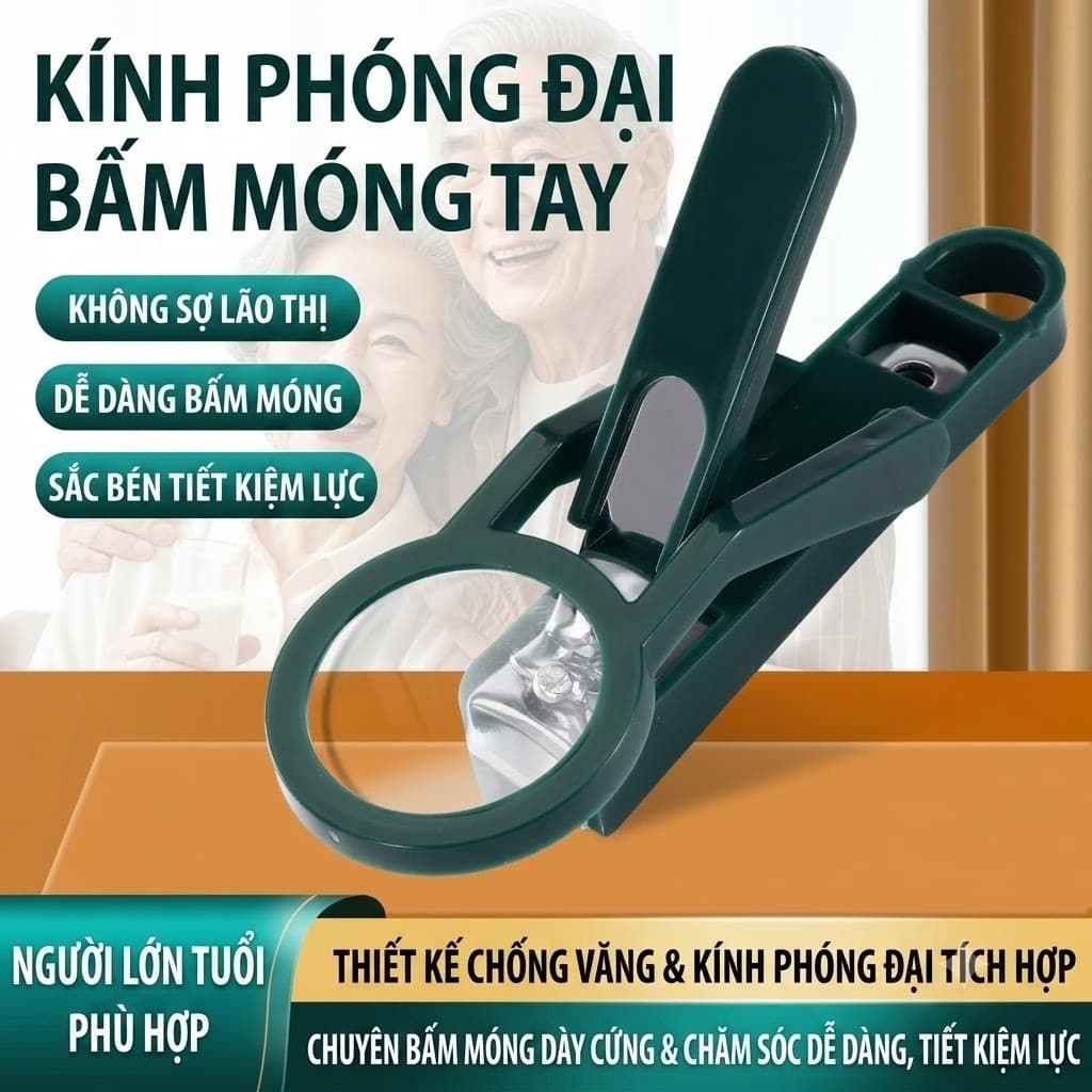 m Bấm Móng Tay Đa Năng Có Kính Phóng Đại – Kìm Cắt Móng Cho Người Lớn Tuổi, Thiết Kế Chống Văng, Tiết Kiệm Lực