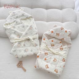 [15/10 TẶNG YẾM] Chăn Ủ Xô Muslin Hoạ Tiết Cổ Tích, Chăn Ủ Xô Trần Bông Hạt Đậu Cao Cấp Dày Dặn Và Ấm Áp Cho Bé 3
