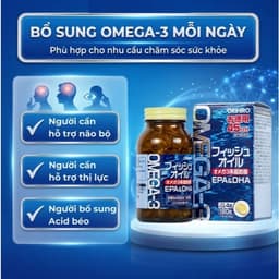 Viên Uống Omega 3 Orihiro Nhật Bản Hỗ Trợ Tốt Cho Não Bộ,Tim Mạch Và Thị Lực Hộp 180 Viên 4