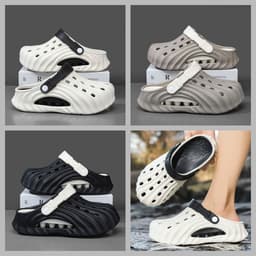 [TẶNG TẤT] Dép Sục Quai Hậu Nam Nữ FASASTORE Đế Cao 4cm Lót Rời Siêu Nhẹ Thoáng Khí Đi Biển Đi Mưa 6
