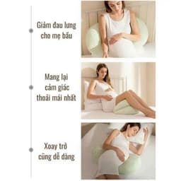 Gối Ôm Bầu Cánh tiên - Gối Bầu Đa Năng Giảm Đau Lưng, Hỗ Trợ Nằm Nghiêng Cho Mẹ Bầu Ngủ Ngon 3