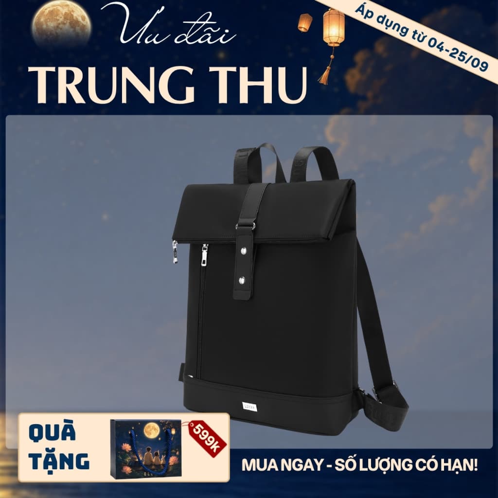 [4-25/9 TẶNG QUÀ TRUNG THU 599K] Balo Vải Oxford LECOS LBH1 Vải Oxford Chống Nước Phom Vuông Gọn đi Công Tác