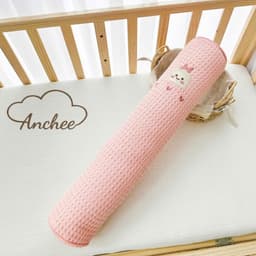 Gối Ôm Waffle Anchee Thêu Hình Gấu Thỏ - Gối Ngủ Cho Bé Sơ Sinh Mềm Mại Thoáng Khí, Đa Màu Sắc 3