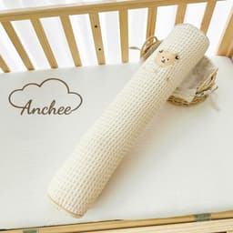 Gối Ôm Waffle Anchee Thêu Hình Gấu Thỏ - Gối Ngủ Cho Bé Sơ Sinh Mềm Mại Thoáng Khí, Đa Màu Sắc 2