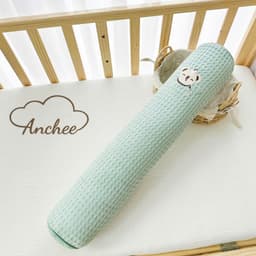 Gối Ôm Waffle Anchee Thêu Hình Gấu Thỏ - Gối Ngủ Cho Bé Sơ Sinh Mềm Mại Thoáng Khí, Đa Màu Sắc 4