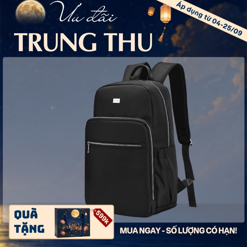 [4-25/9 TẶNG QUÀ TRUNG THU 599K] Balo Laptop Nam LECOS LBH7 Vải Oxford Chống Nước Tối Giản Thanh Lịch đi Làm đi Học