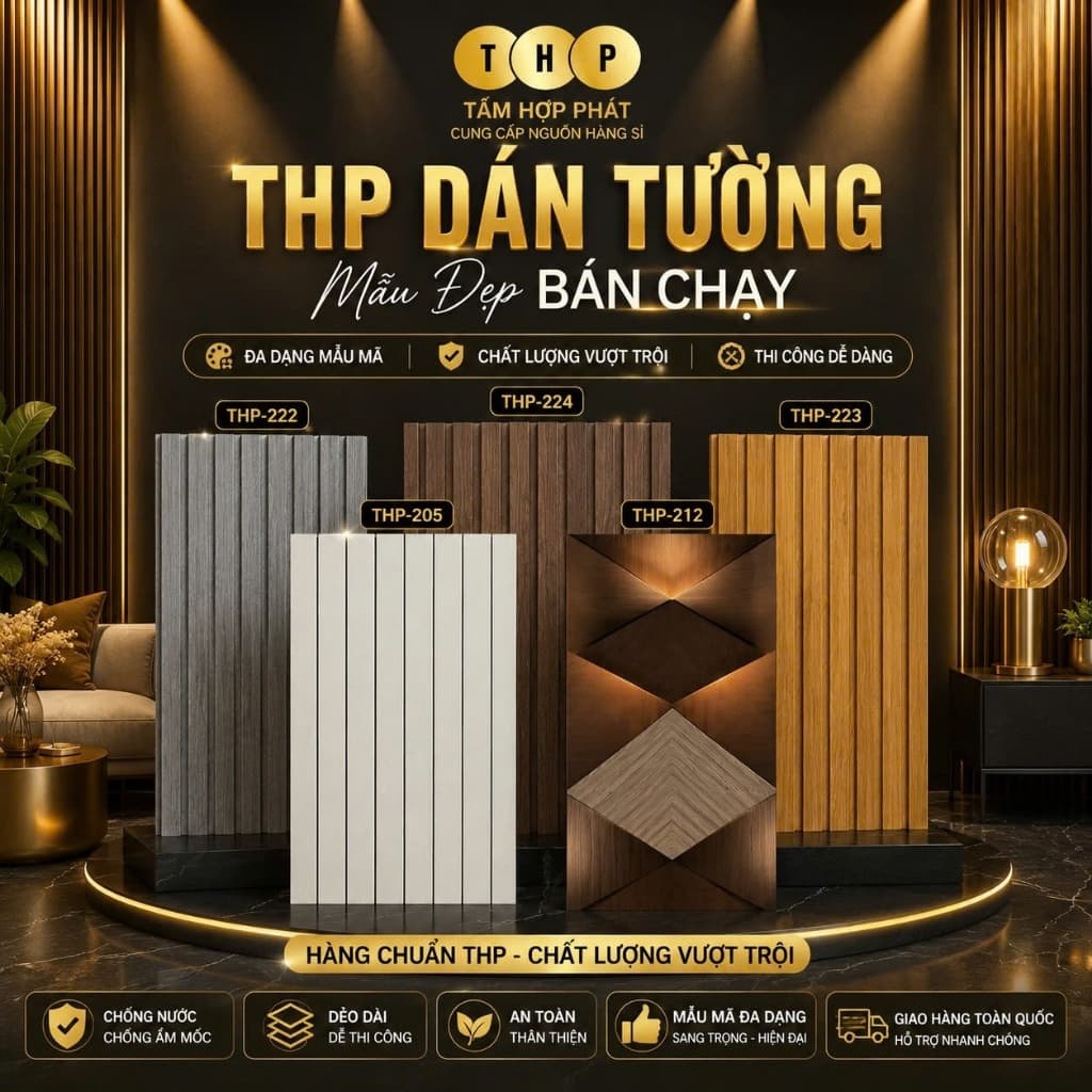 Bộ 20 tấm dán tường vân gỗ lam sóng cao cấp đủ màu đẹp, kt 60x30cm