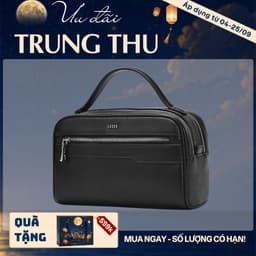 [4-25/9 TẶNG QUÀ TRUNG THU 599K] Ví Cầm Tay Nam LECOS LC16 Da Thật Da Bò Thật Nhiều Ngăn Để Tiền Thẻ Lịch Lãm 1