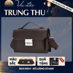 [4-25/9 TẶNG QUÀ TRUNG THU 599K] Túi Clutch Nam LECOS LC9 Da Cao Cấp Phom Cứng Cáp May Tay Tỉ Mỉ 1