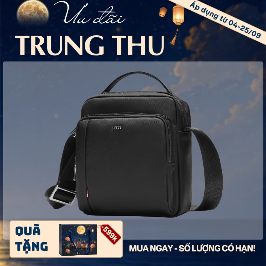 [4-25/9 TẶNG QUÀ TRUNG THU 599K] Túi Đựng Ipad Nam LECOS LTH6 Vải Oxford Chống Nước Nhỏ Gọn Tiện Lợi Mang Hằng Ngày