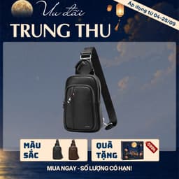[4-25/9 TẶNG QUÀ TRUNG THU 599K] Túi đựng ipad nam LECOS LT1 da bò thật nhỏ gọn tiện lợi mang hằng ngày 1