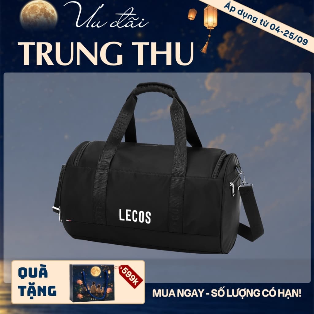 [4-25/9 TẶNG QUÀ TRUNG THU 599K] Túi Đeo Chéo Nam LECOS LTH15 Vải Oxford Chống Nước Quai Dù Êm Ái Năng Động