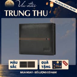 [4-25/9 TẶNG QUÀ TRUNG THU 599K] Ví Da Nam LECOS LV12 Da Bò Thật Nhiều Ngăn Thẻ Nhỏ Gọn Bỏ Túi 1