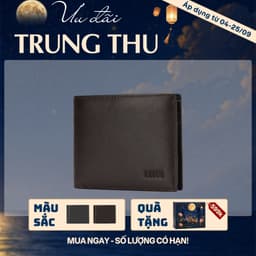 [4-25/9 TẶNG QUÀ TRUNG THU 599K] Ví Da Nam LECOS LV13 Da Bò Thật Mềm Mại Càng Dùng Càng Bóng Đẹp 1
