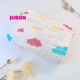 Khăn Tắm Xô Nhăn Jubon 4 Lớp Cotton 100% - Khăn Bé Sơ Sinh 90x90cm Mềm Mại Thấm Hút Cao 5