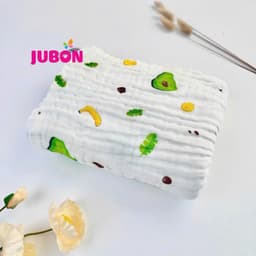 Khăn Tắm Xô Nhăn Jubon 4 Lớp Cotton 100% - Khăn Bé Sơ Sinh 90x90cm Mềm Mại Thấm Hút Cao 6