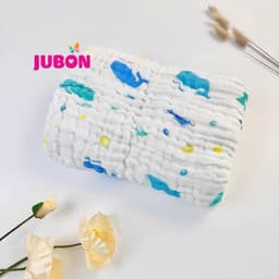 Khăn Tắm Xô Nhăn Jubon 4 Lớp Cotton 100% - Khăn Bé Sơ Sinh 90x90cm Mềm Mại Thấm Hút Cao 7
