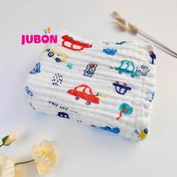 Khăn Tắm Xô Nhăn Jubon 4 Lớp Cotton 100% - Khăn Bé Sơ Sinh 90x90cm Mềm Mại Thấm Hút Cao 9