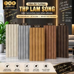 Combo 100 tấm THP Lam sóng gỗ xốp pvc cao cấp chính hãng trang trí nhà đẹp 8