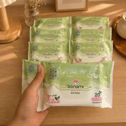 Khăn Ướt Bonami Dịu Nhẹ Không Mùi và Hương Trà Xanh 80 tờ/100 tờ 5