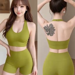 Bộ tập Gym, Yoga, Pilates Erobic cho nữ chất LuLu hàng Quảng Châu cao cấp BT903 3