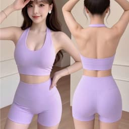 Bộ tập Gym, Yoga, Pilates Erobic cho nữ chất LuLu hàng Quảng Châu cao cấp BT903 8
