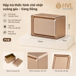 Hộp Thiếc Đựng Trà Chữ Nhật Vuông Góc Cao Cấp Lon Thiếc Đựng Quà Tết Đa Năng - HVL TEA 1