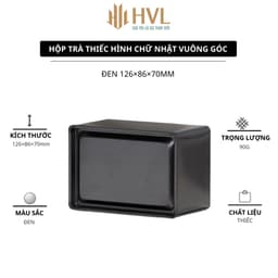 Hộp Thiếc Đựng Trà Chữ Nhật Vuông Góc Cao Cấp Lon Thiếc Đựng Quà Tết Đa Năng - HVL TEA 2