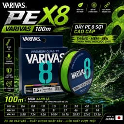Dù PE X8 Varivas 100M Tải Cá Lên Tới 25kg Cho Anh Em Tay To Câu Lure. 1