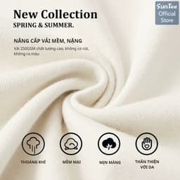 Áo thun nữ form vừa SUNTEE STFV268 phong cách basic in hình 168 vải cotton 250GSM cao cấp thoáng mát 3