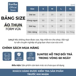 Áo thun nữ form vừa SUNTEE STFV268 phong cách basic in hình 168 vải cotton 250GSM cao cấp thoáng mát 9