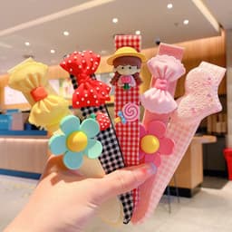 Băng Đô Dán Tóc Cho Bé Gái Phong Cách Hàn Quốc Cute 4