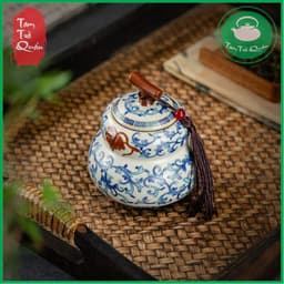 Hũ đựng trà sứ dáng hồ lô 200ml ( đựng khoảng 50g trà ) 5