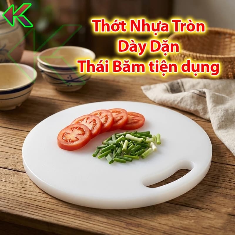 Thớt Nhựa PP Nguyên Sinh - Dày Dặn, Kháng Khuẩn, Độ Bền Cao - Thái, Băm Tiện Dụng Cho Nhà Bếp