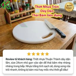 Thớt Nhựa PP Nguyên Sinh - Dày Dặn, Kháng Khuẩn, Độ Bền Cao - Thái, Băm Tiện Dụng Cho Nhà Bếp 6
