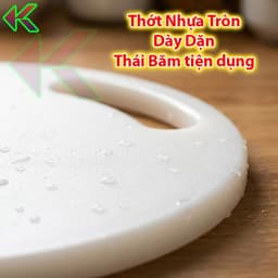Thớt Nhựa PP Nguyên Sinh - Dày Dặn, Kháng Khuẩn, Độ Bền Cao - Thái, Băm Tiện Dụng Cho Nhà Bếp 8