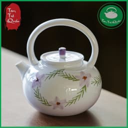 Ấm trà sứ bạch ngọc hoa xuân 160ml 1