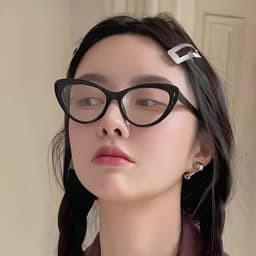 Kính Gọng Mắt Mèo Thời Trang Nữ Bản To Phong Cách Hàn Quốc Kính Mắt Cá Tính Vintage Sang Chảnh ponny 3