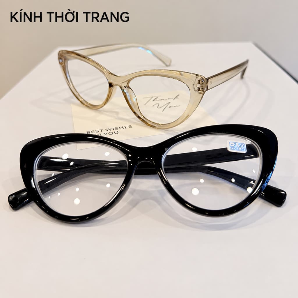 Kính Gọng Mắt Mèo Thời Trang Nữ Bản To Phong Cách Hàn Quốc Kính Mắt Cá Tính Vintage Sang Chảnh ponny