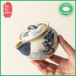 Ấm trà gốm Vân điệp bảo bình 200ml 3