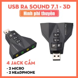 Đầu cắm USB ra Sound 7.1 Phi Thuyền 4 lỗ. LMS 7