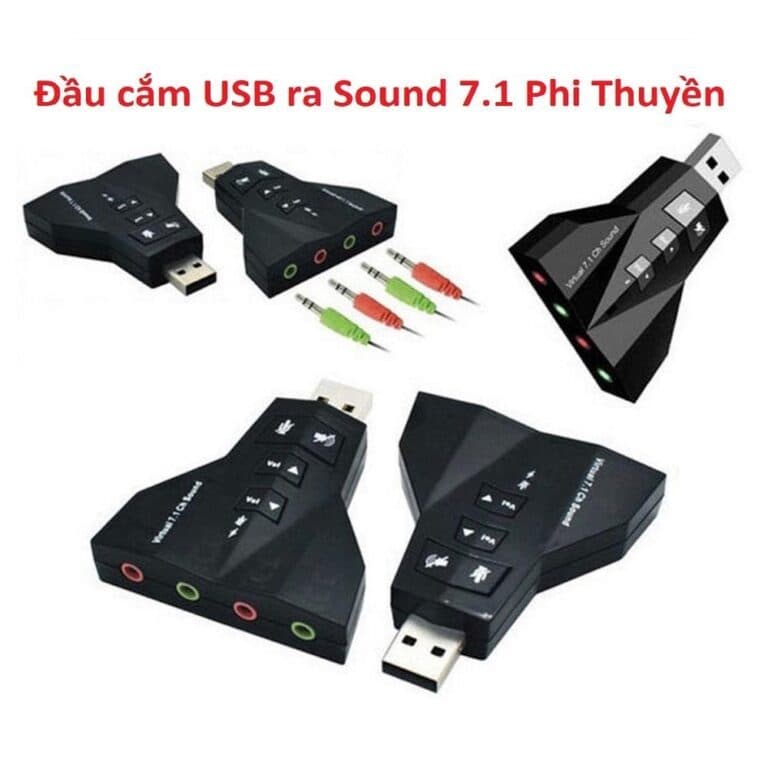 Đầu cắm USB ra Sound 7.1 Phi Thuyền 4 lỗ. LMS