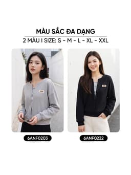 Áo thun nữ CARDINA dài tay chất liệu thun tổ ong dài tay layer cổ và đính tag ngực 6ANF02 4