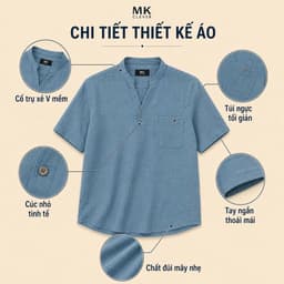 Combo 2 Set Bộ Đũi cổ V Nam MKCLEVER Cạp Chun Co Giãn, Thoáng Mát, Vận Động Thoải Mái 4