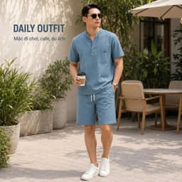 Combo 2 Set Bộ Đũi cổ V Nam MKCLEVER Cạp Chun Co Giãn, Thoáng Mát, Vận Động Thoải Mái 8
