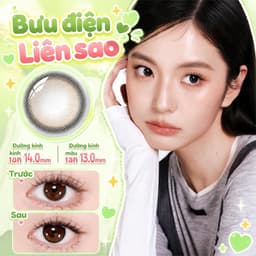 Kính áp tròng Horien lens 1 ngày - lens màu, Nâu Không Gian/Đen Ánh Trăng DIA 14.2mm, lens cận có độ (0-7) 10 chiếc 2