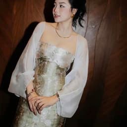 (Có mút+Dây Vai Trong) Váy Body Gấm Dài “Tiểu Thư Đài Cát” Hoạ Tiết Sang Trọng, Quyến Rũ Ananclothing 8