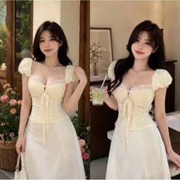 [Có Bigsize S-XXXXL] Áo Corset Tay Phồng Phối Nơ Ngực “Xô Thêu Hoa” Tiểu Thư Hàn Quốc Ananclothing 9
