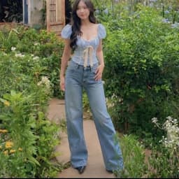 [Có Bigsize S-XXXXL] Áo Corset Tay Phồng Phối Nơ Ngực “Xô Thêu Hoa” Tiểu Thư Hàn Quốc Ananclothing 8