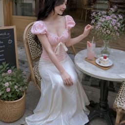 [Có Bigsize S-XXXXL] Áo Corset Tay Phồng Phối Nơ Ngực “Xô Thêu Hoa” Tiểu Thư Hàn Quốc Ananclothing 7